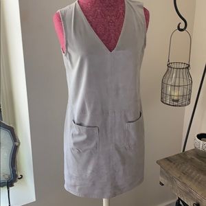 Grey suede dress